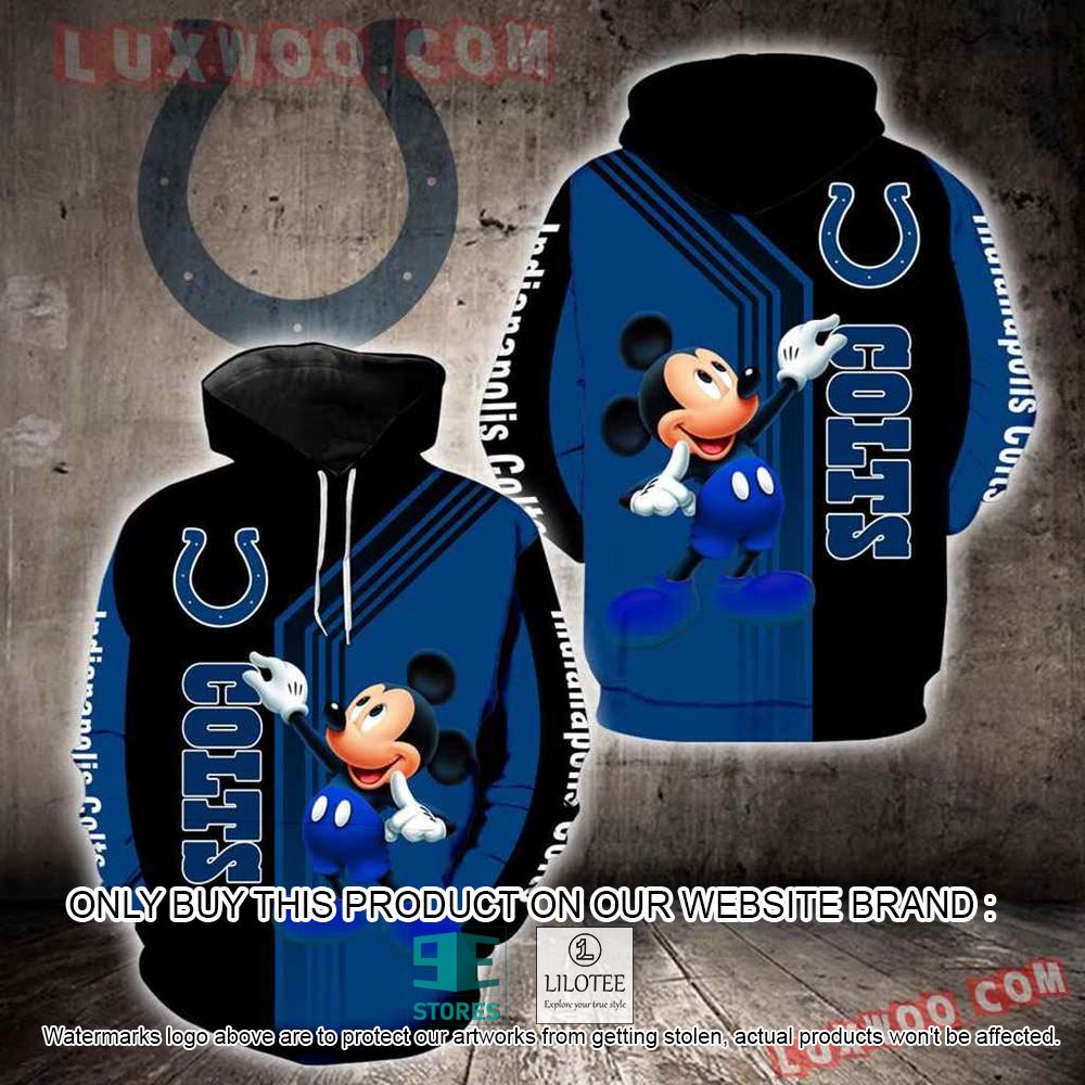 NFL Indianapolis Colts Disney Mickey Mouse Blue Black 3D Hoodie - LIMITED EDITION 10