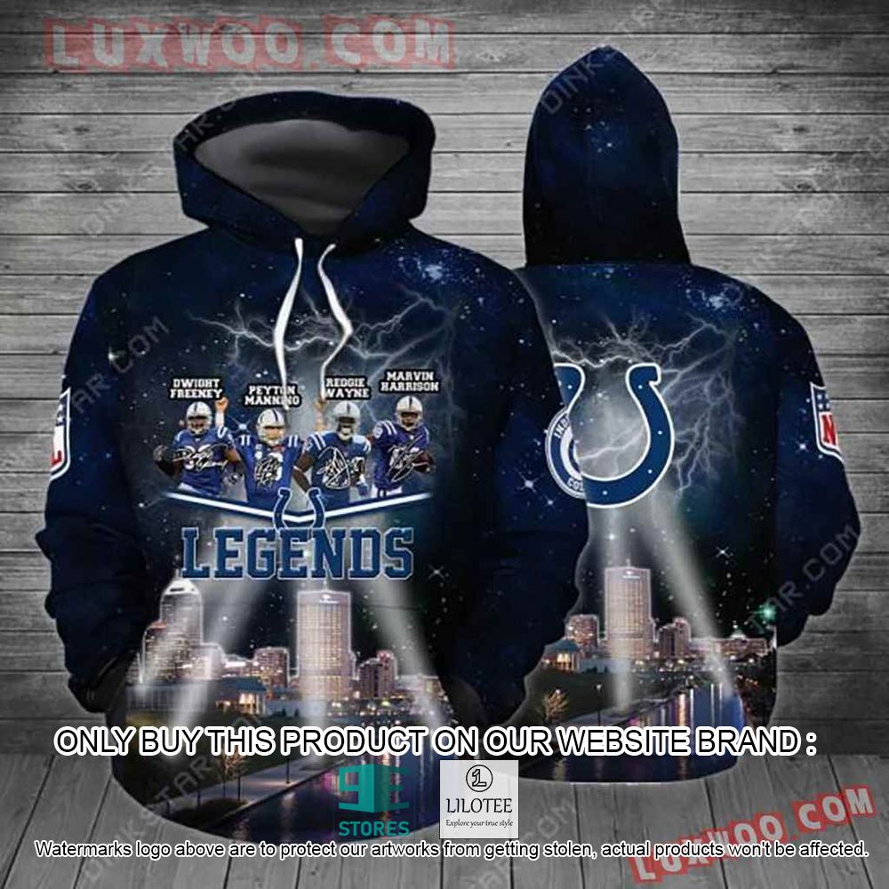 NFL Indianapolis Colts Legends 3D Hoodie - LIMITED EDITION 11