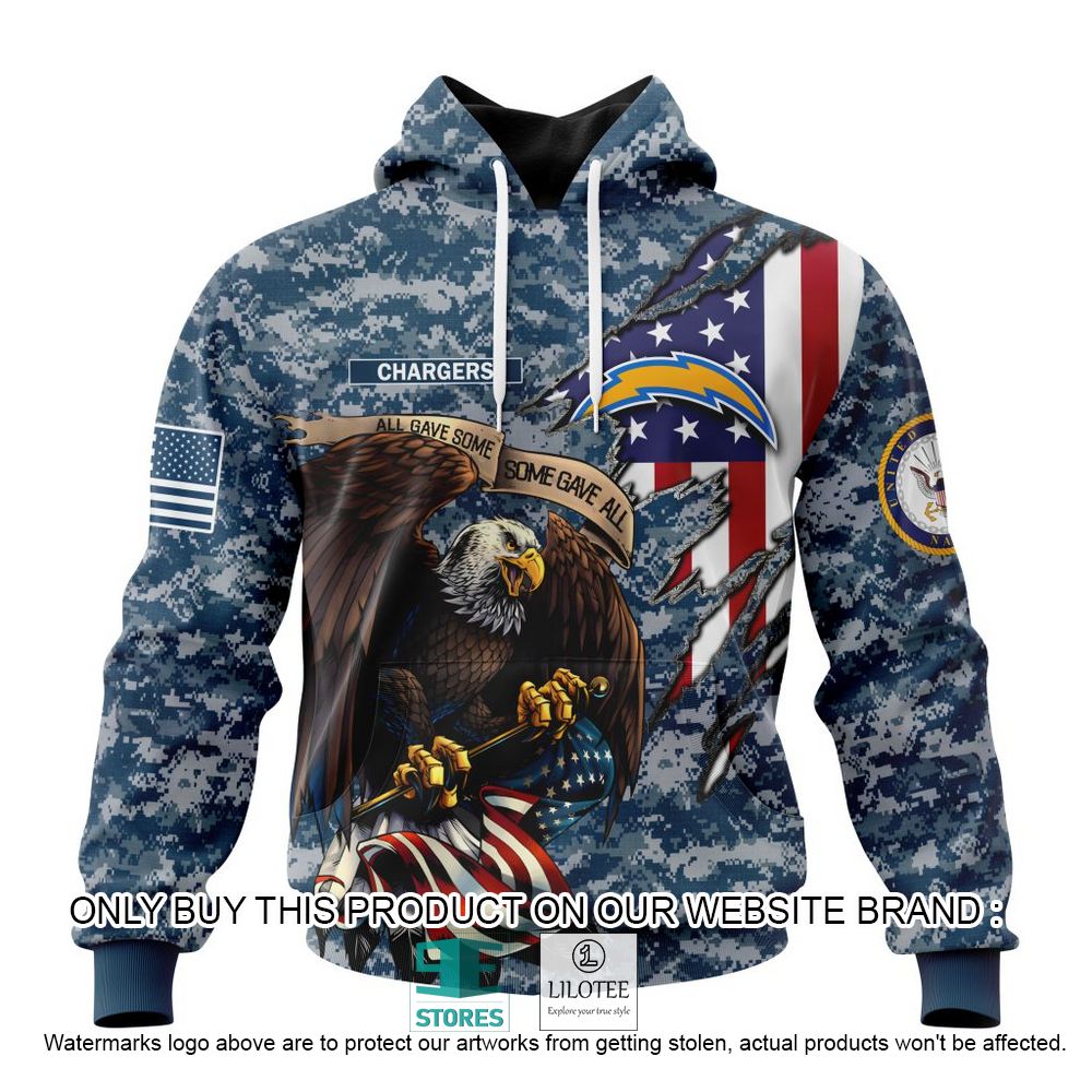NFL Los Angeles Chargers Eagle American Navy Flag Personalized 3D Hoodie, Shirt - LIMITED EDITION 19