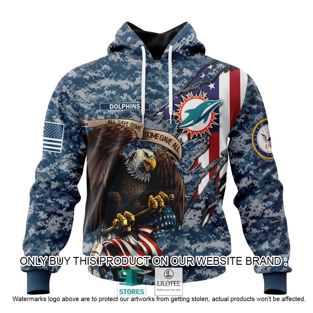 NFL Miami Dolphins Eagle American Navy Flag Personalized 3D Hoodie, Shirt - LIMITED EDITION 18