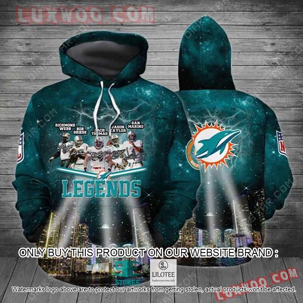 NFL Miami Dolphins Legend 3D Hoodie - LIMITED EDITION 10
