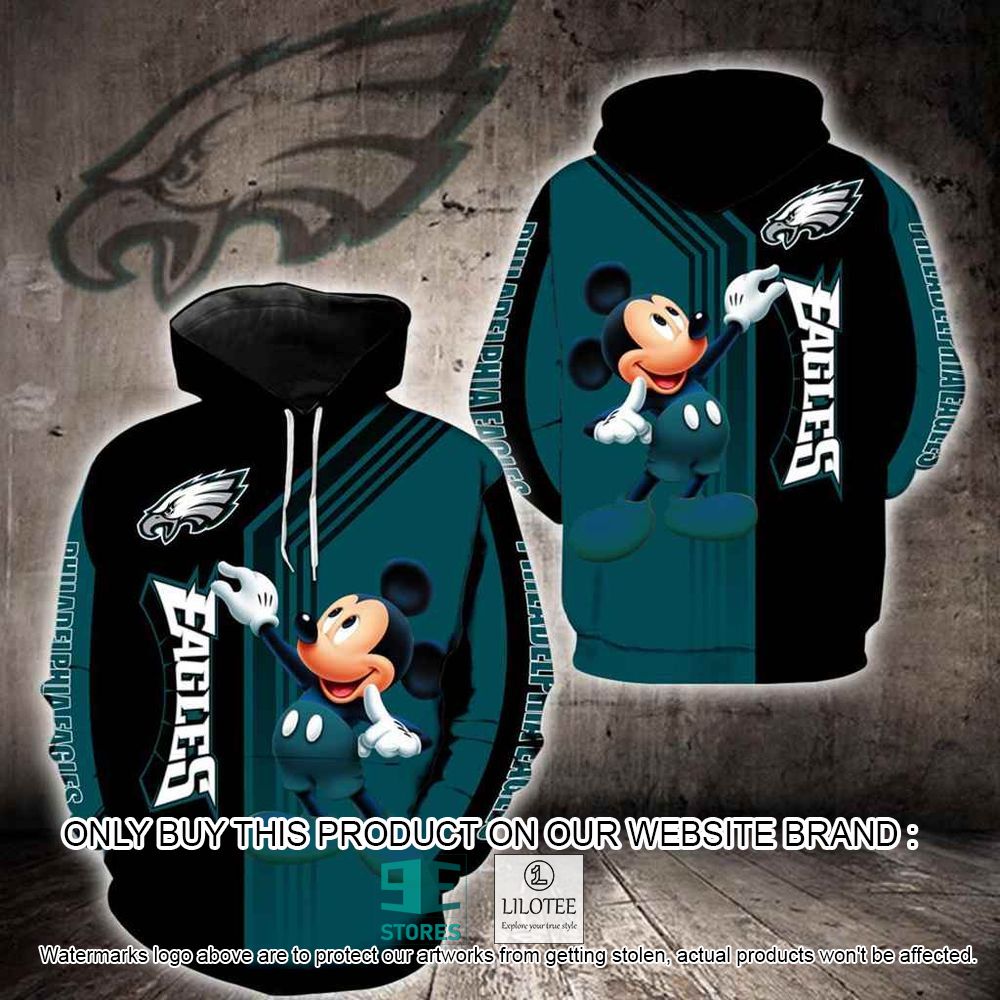 NFL Philadelphia Eagles Mickey Mouse Disney Blue Black 3D Hoodie - LIMITED EDITION 11