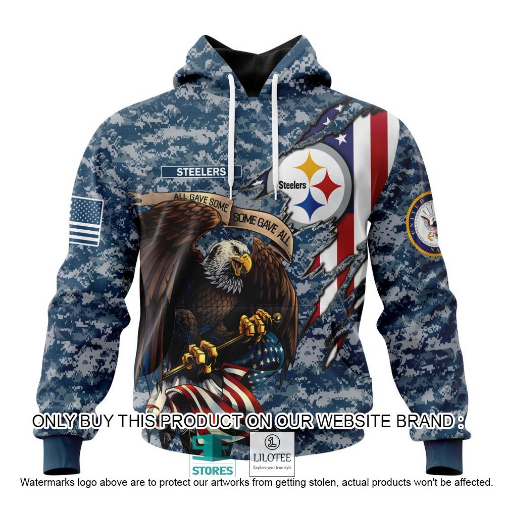 NFL Pittsburgh Steelers Eagle American Navy Flag Personalized 3D Hoodie, Shirt - LIMITED EDITION 19