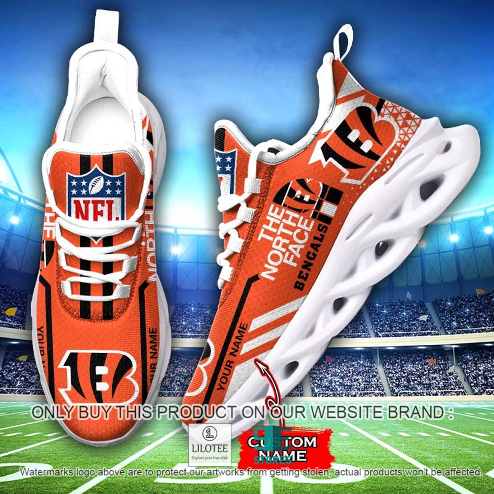 NFL The North Face Cincinnati Bengals Your Name Clunky Max Soul Shoes - LIMITED EDITION 13