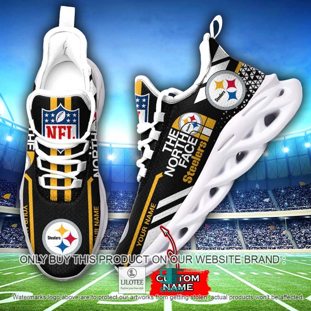 NFL The North Face Pittsburgh Steelers Your Name Clunky Max Soul Shoes - LIMITED EDITION 12