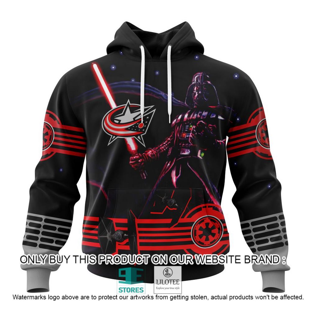 NHL Columbus Blue Jackets Star Wars Darth Vader Personalized 3D Hoodie, Shirt - LIMITED EDITION 18
