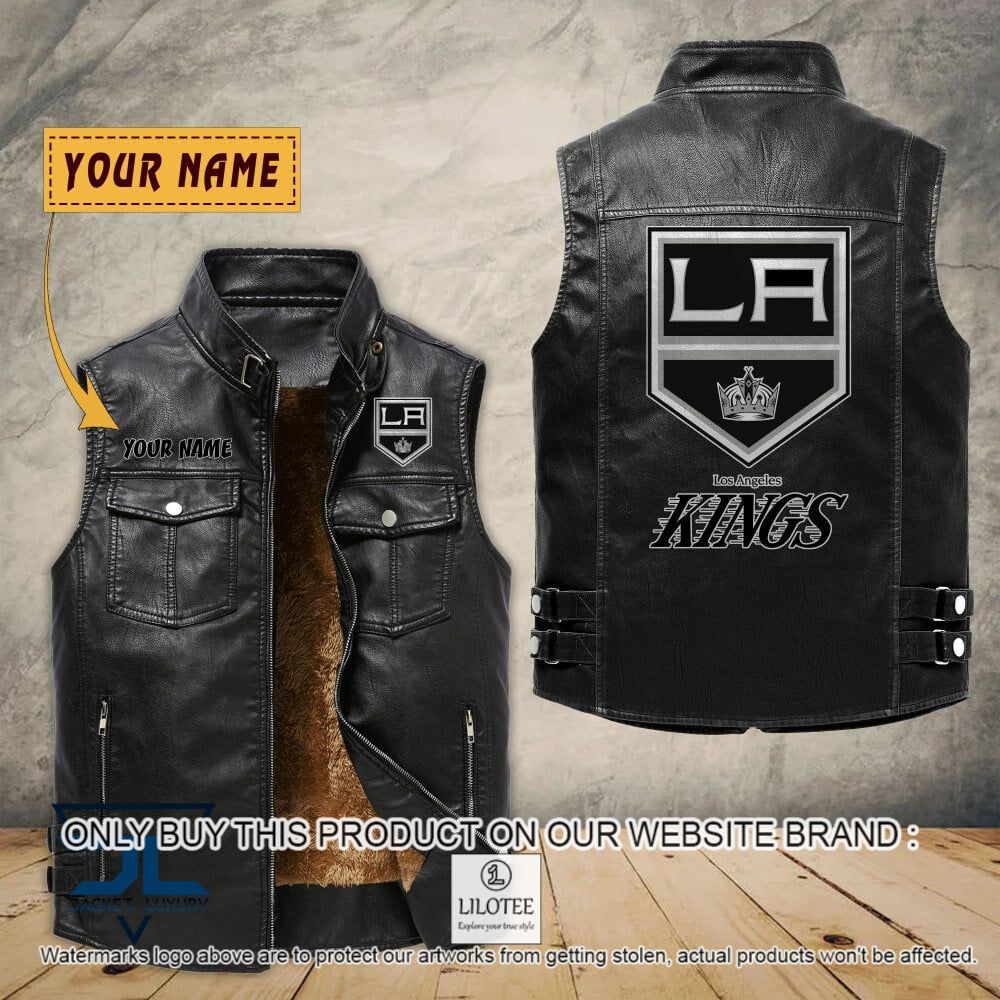 NHL Los Angeles Kings Custom Name Sleeveless Velet Vest Jacket - LIMITED EDITION 7