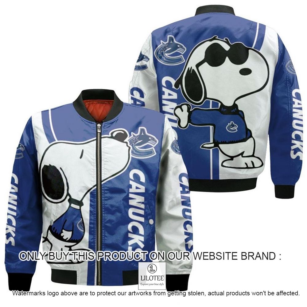 NHL Vancouver Canucks Snoopy Bomber Jacket - LIMITED EDITION 10