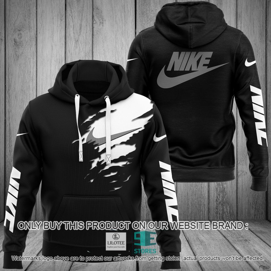 Nike Black 3d illusion 3D All Over Print Hoodie 9