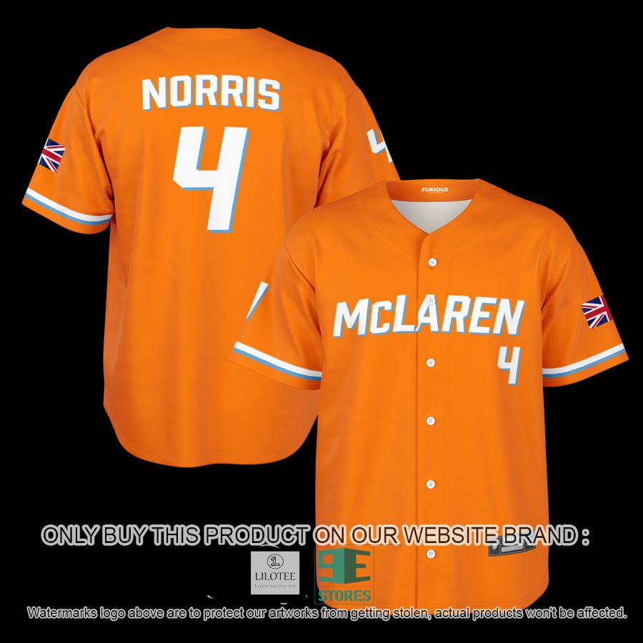 Norris McLaren 4 Orange Papaya Baseball Jersey 12