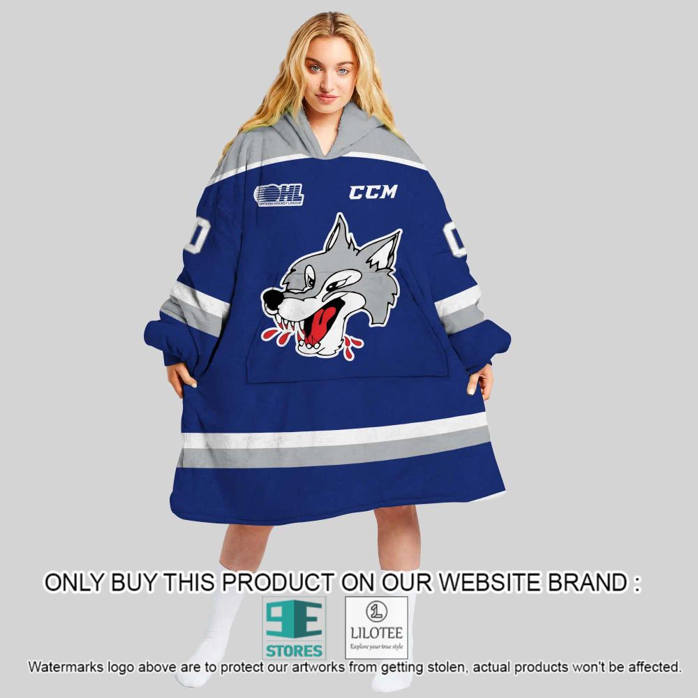 OHL Sudbury Wolves Personalized Oodie Blanket Hoodie - LIMITED EDITION 8
