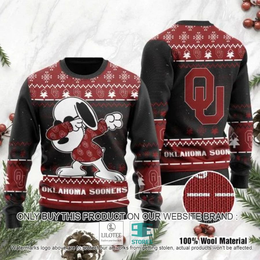 Oklahoma Sooners Snoopy Dabbing Ugly Chrisrtmas Sweater - LIMITED EDITION 11
