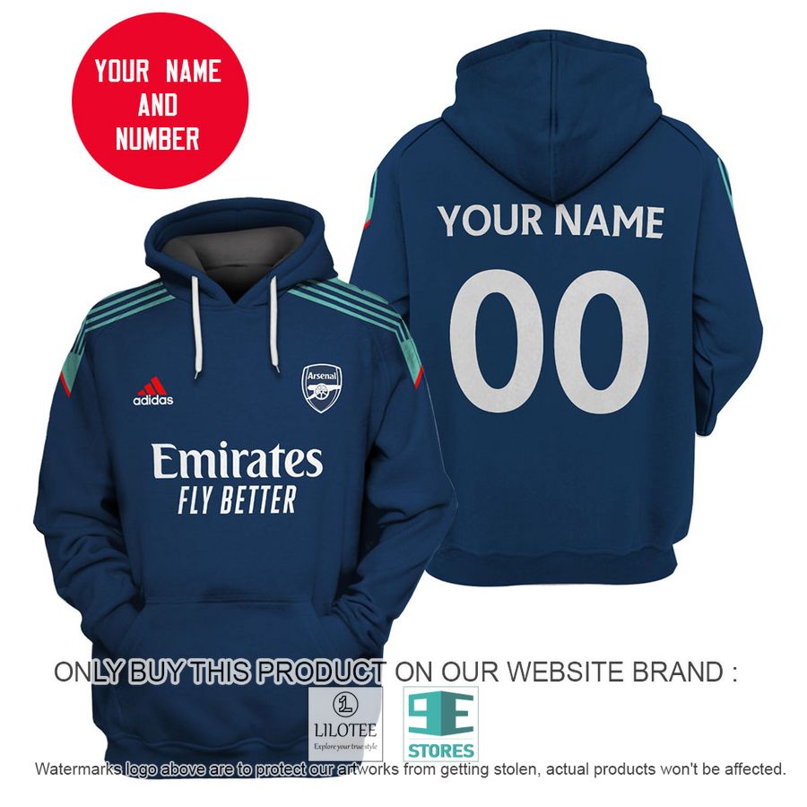 Personalized Arsenal FC Emirates Fly Better Adidas blue 3D Shirt, Hoodie - LIMITED EDITION 17