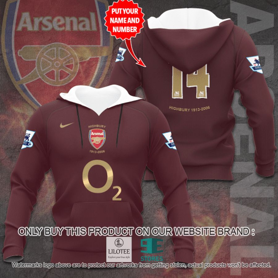 Personalized Arsenal FC Highbury 1913-2006 3D Shirt, Hoodie - LIMITED EDITION 17