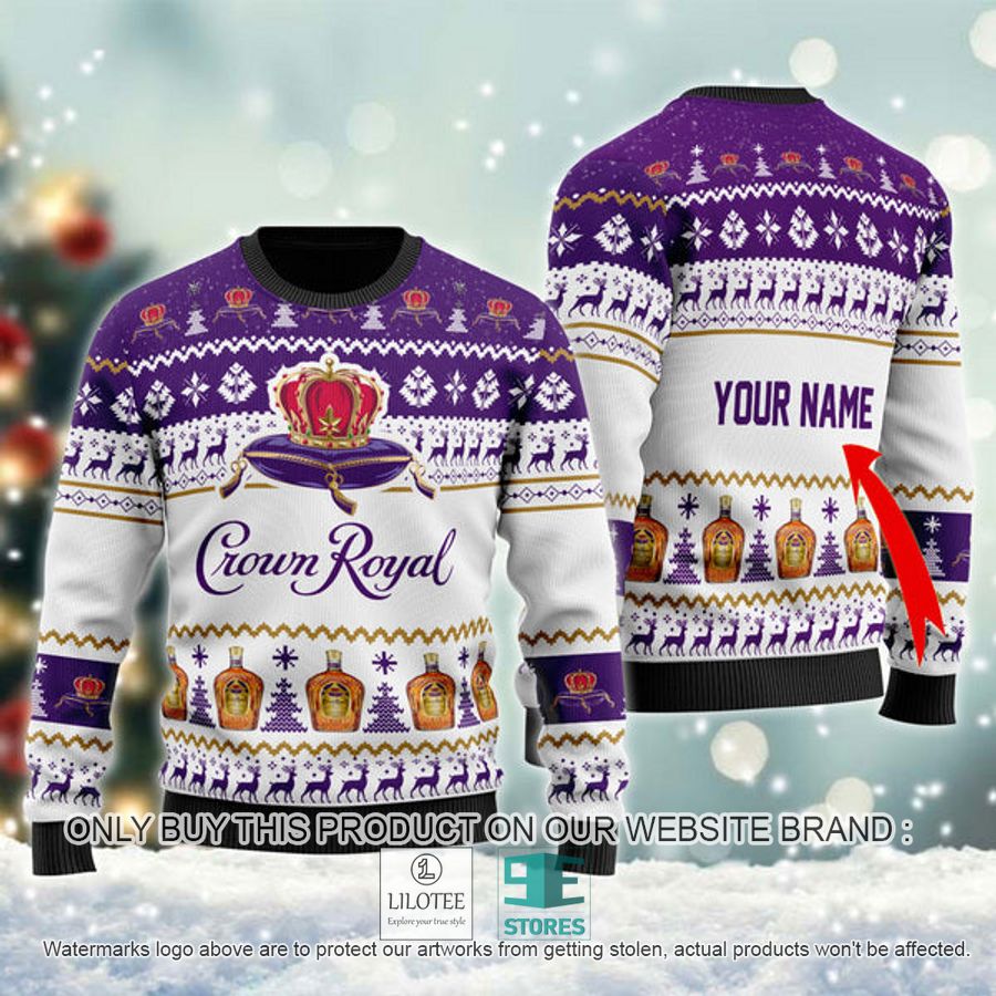 Personalized Crown Royal Holiday Ugly Christmas Sweater - LIMITED EDITION 9