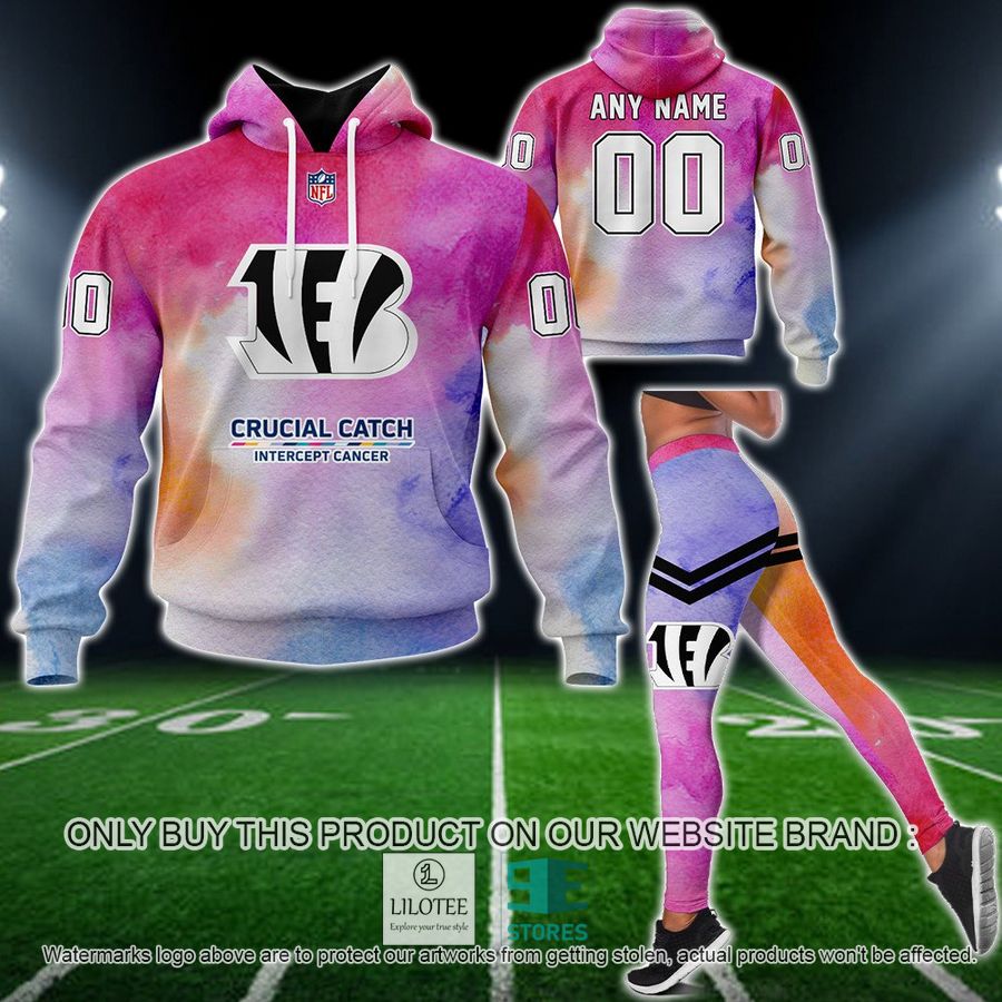 Personalized Crucial Catch Intercept Cancer Cincinnati Bengals Hoodie, Long Pants - LIMITED EDITION 12