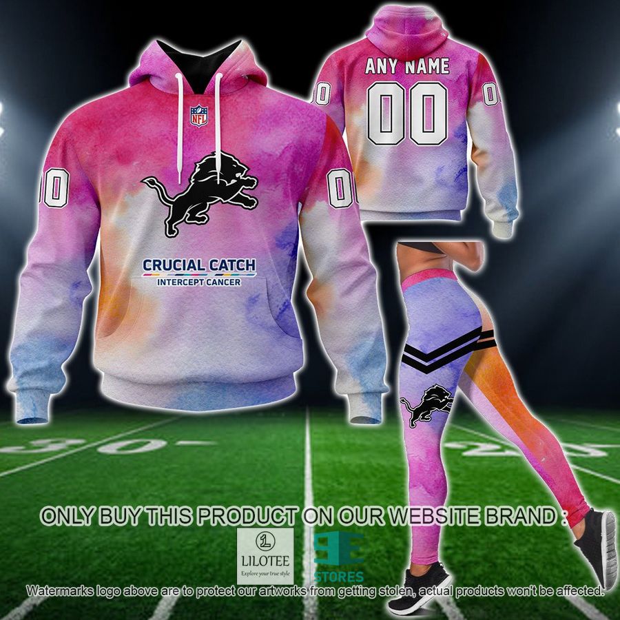 Personalized Crucial Catch Intercept Cancer Detroit Lions Hoodie, Long Pants - LIMITED EDITION 12
