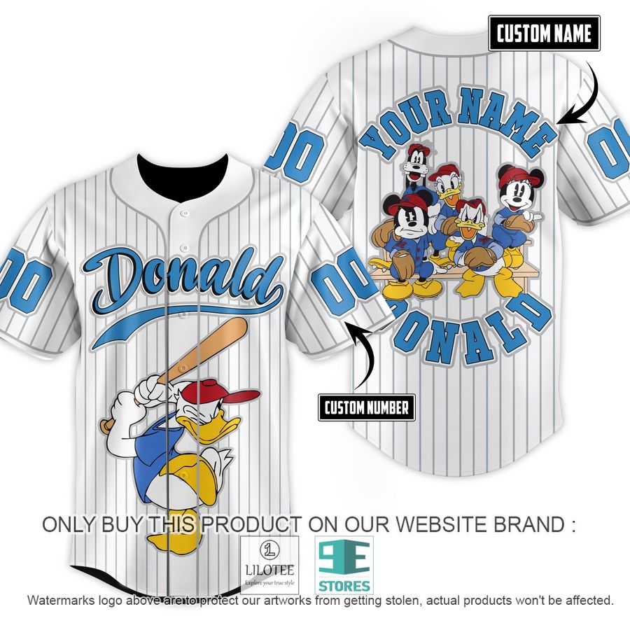 Personalized Donald Duck striped Baseball Jersey - LIMITED EDITION 6