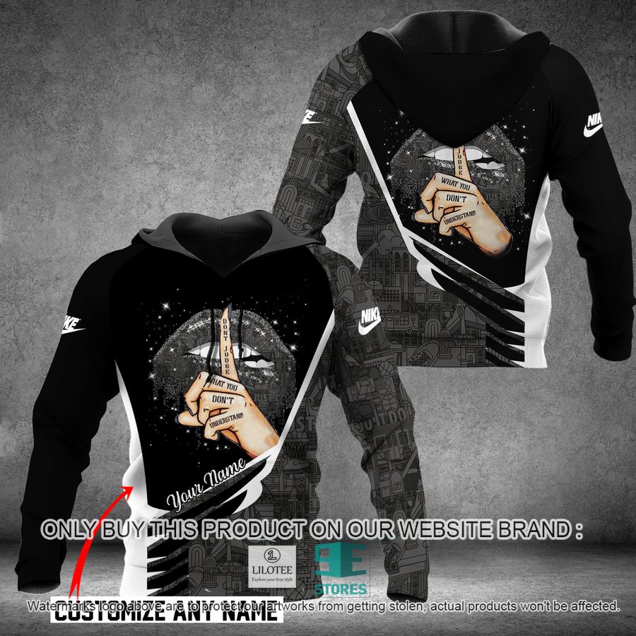 Personalized Don't Judge What You don't understand Nike Black 3D All Over Print Hoodie 8