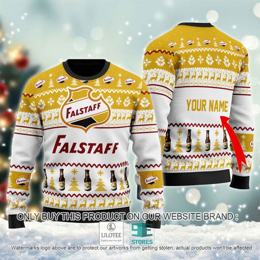 Personalized Falstaff Beer Ugly Christmas Sweater - LIMITED EDITION 8