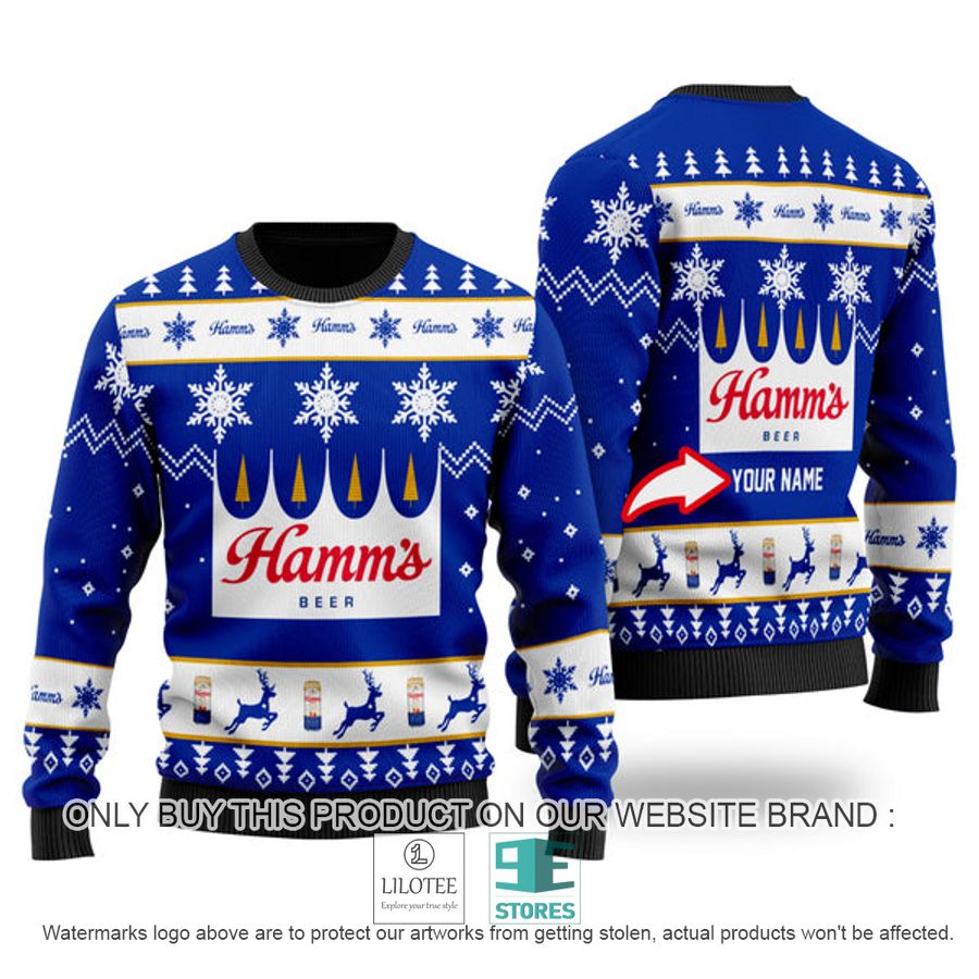 Personalized Funny Hamm's Beer Ugly Christmas Sweater - LIMITED EDITION 8
