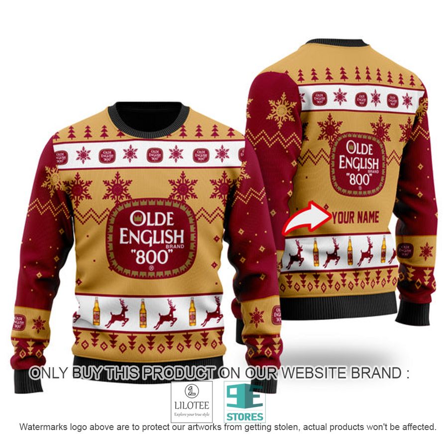 Personalized Funny Olde English 800 Ugly Christmas Sweater - LIMITED EDITION 8