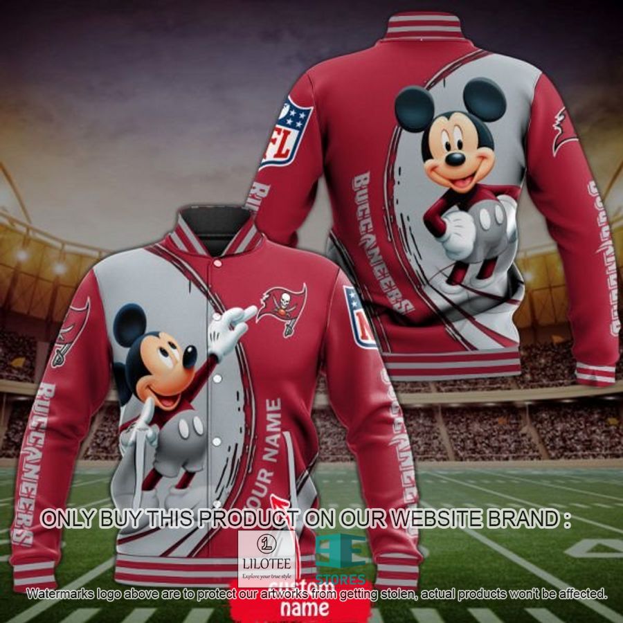 Personalized Mickey Mouse NFL Tampa Bay Buccaneers Baseball Jacket - LIMITED EDITION 3