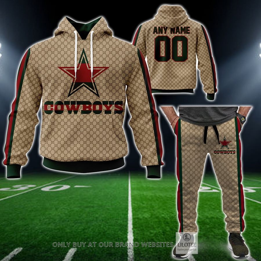 Personalized NFL Dallas Cowboys Gucci Hoodie, Long Pant - LIMITED EDITION 12