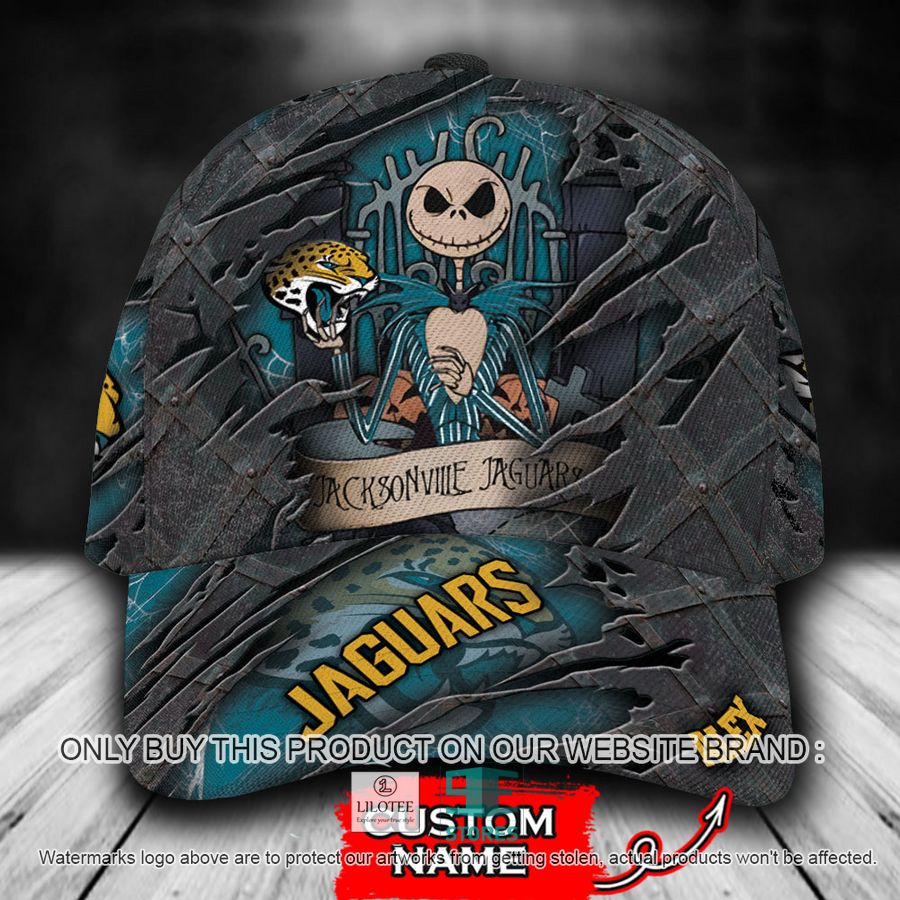Personalized NFL Jacksonville Jaguars Jack Skellington Cap 9