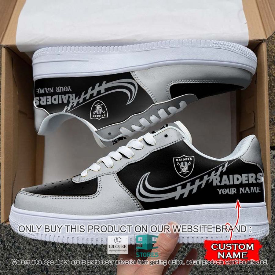 Personalized NFL Las Vegas Raiders Nike Air Force 1 Sneaker 7