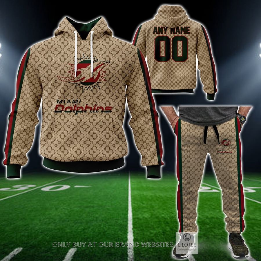 Personalized NFL Miami Dolphins Gucci Hoodie, Long Pant - LIMITED EDITION 12