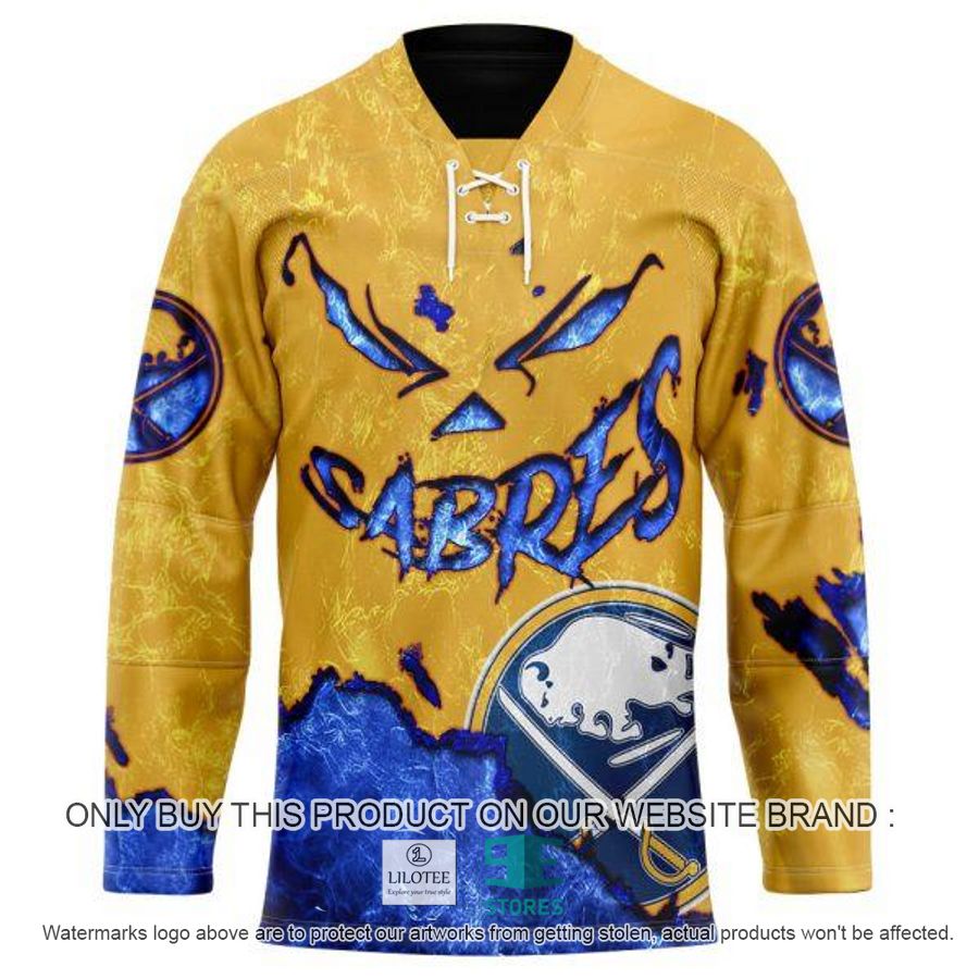 Personalized NHL Buffalo Sabres demon face Hockey Jersey 4