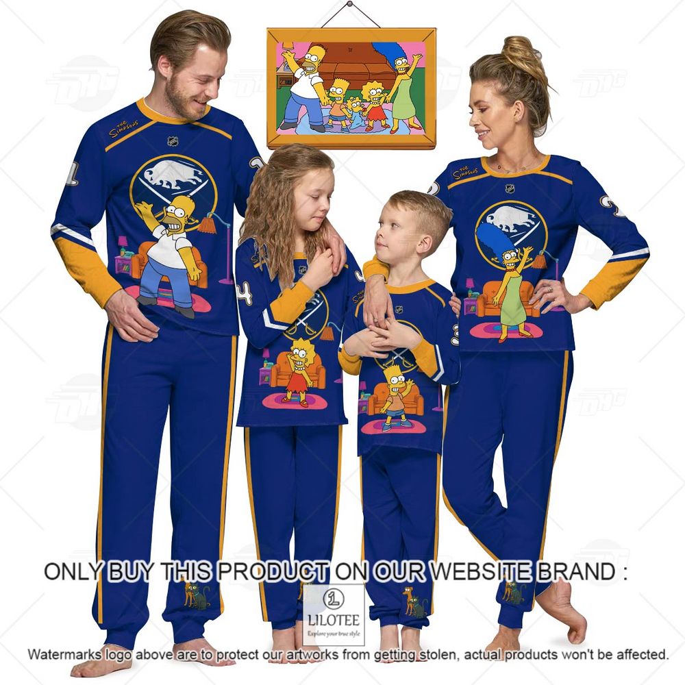 Personalized NHL Buffalo Sabres Jersey The Simpsons Longsleeve Pajamas Set - LIMITED EDITION 12