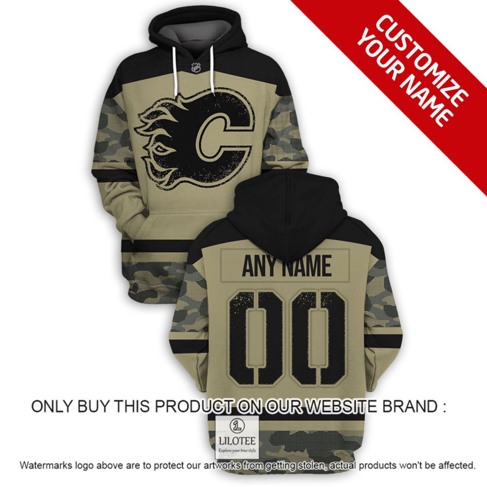 Personalized NHL Calgary Flames Military Jersey Camo 3D Hoodie, Shirt - LIMITED EDITION. 17