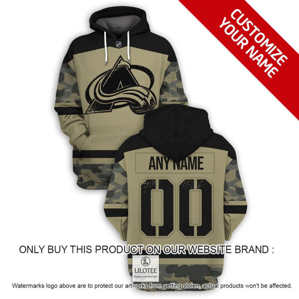 Personalized NHL Colorado Avalanche Military Jersey Camo 3D Hoodie, Shirt - LIMITED EDITION 16