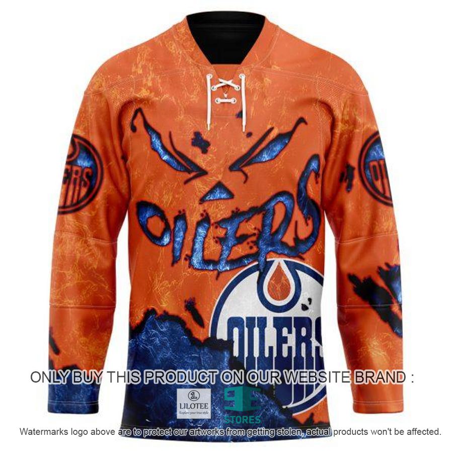 Personalized NHL Edmonton Oilers Demon Face Hockey Jersey 5