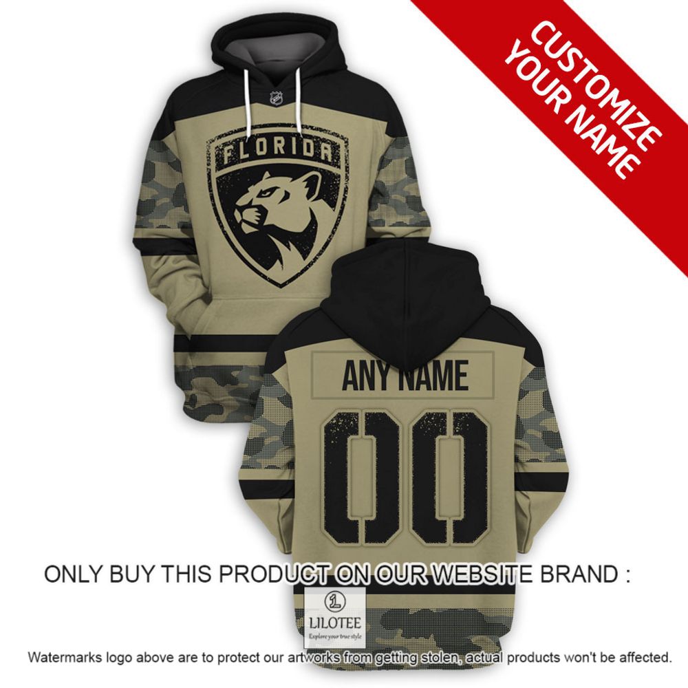 Personalized NHL Florida Panthers Military Jersey Camo 3D Hoodie, Shirt - LIMITED EDITION 17