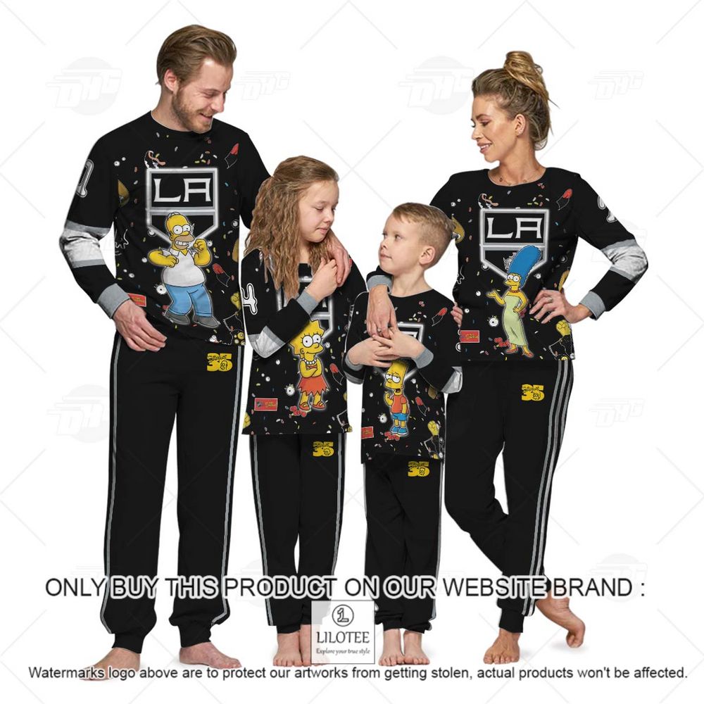 Personalized NHL Los Angeles Kings Jersey The Simpsons Longsleeve Pajamas Set - LIMITED EDITION 12