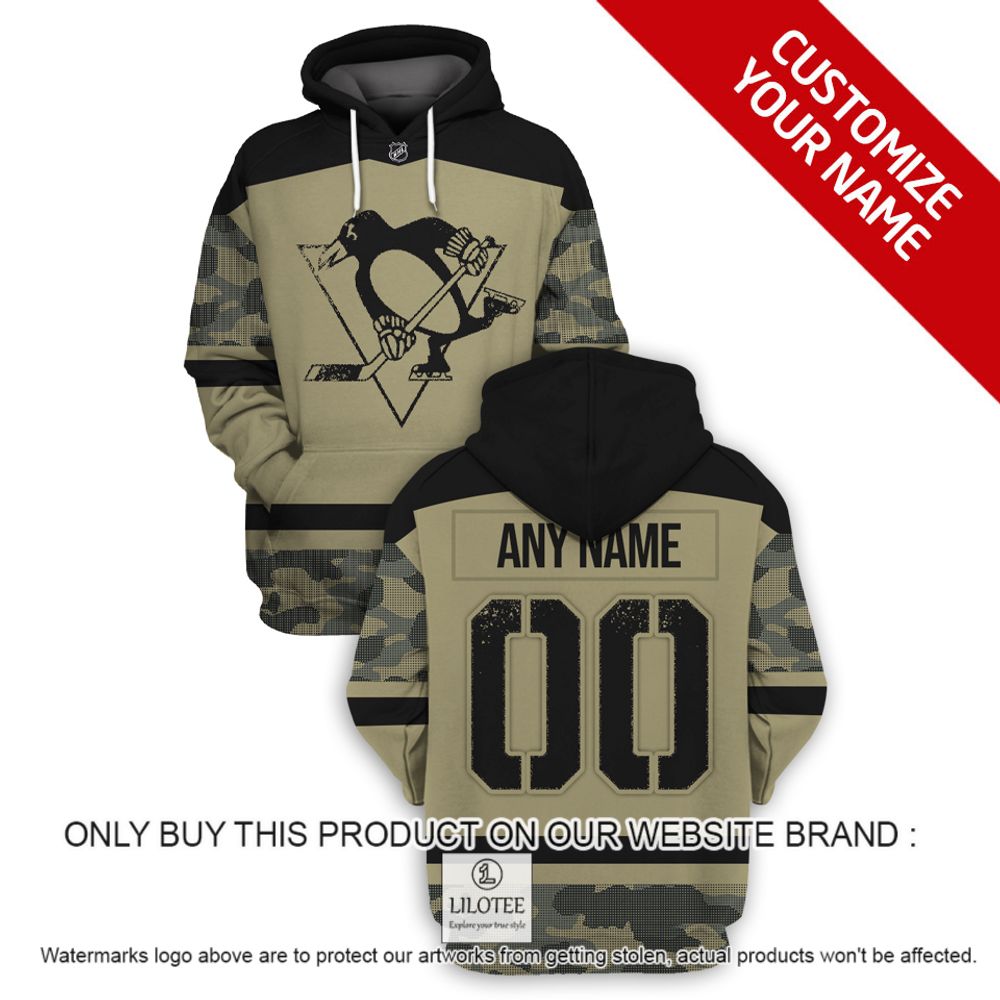Personalized NHL Pittsburgh Penguins Military Jersey Camo 3D Hoodie, Shirt - LIMITED EDITION 16