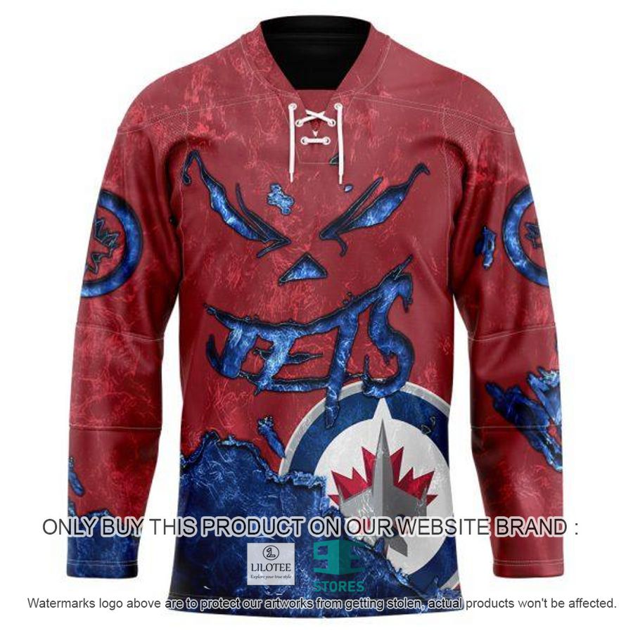 Personalized NHL Winnipeg Jets demon face Hockey Jersey 4