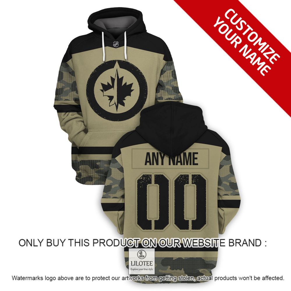 Personalized NHL Winnipeg Jets Military Jersey Camo 3D Hoodie, Shirt - LIMITED EDITION 17