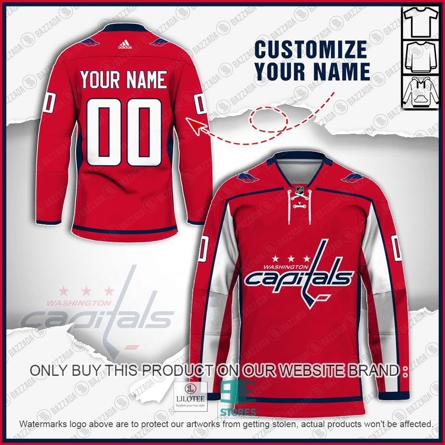 Personalized Washington Capitals NHL Hockey jersey 6