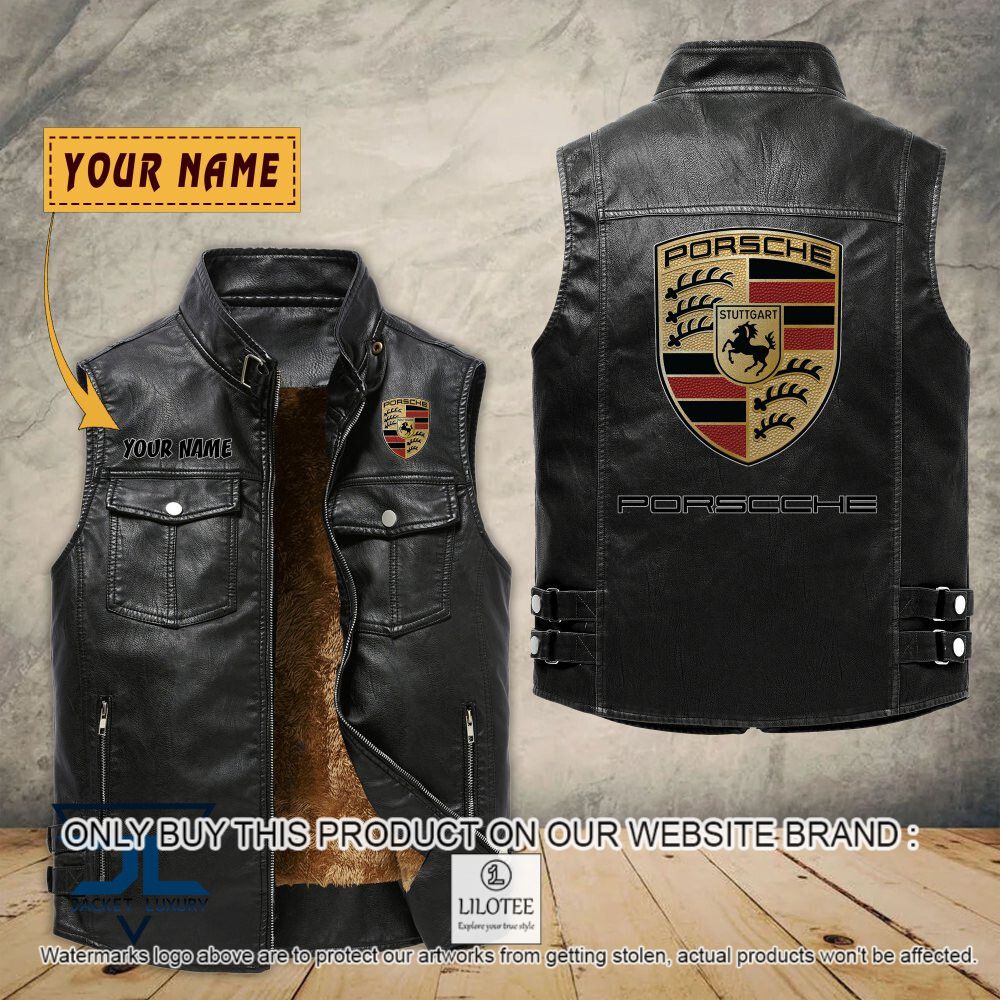 Porsche Custom Name Sleeveless Velet Vest Jacket - LIMITED EDITION 6