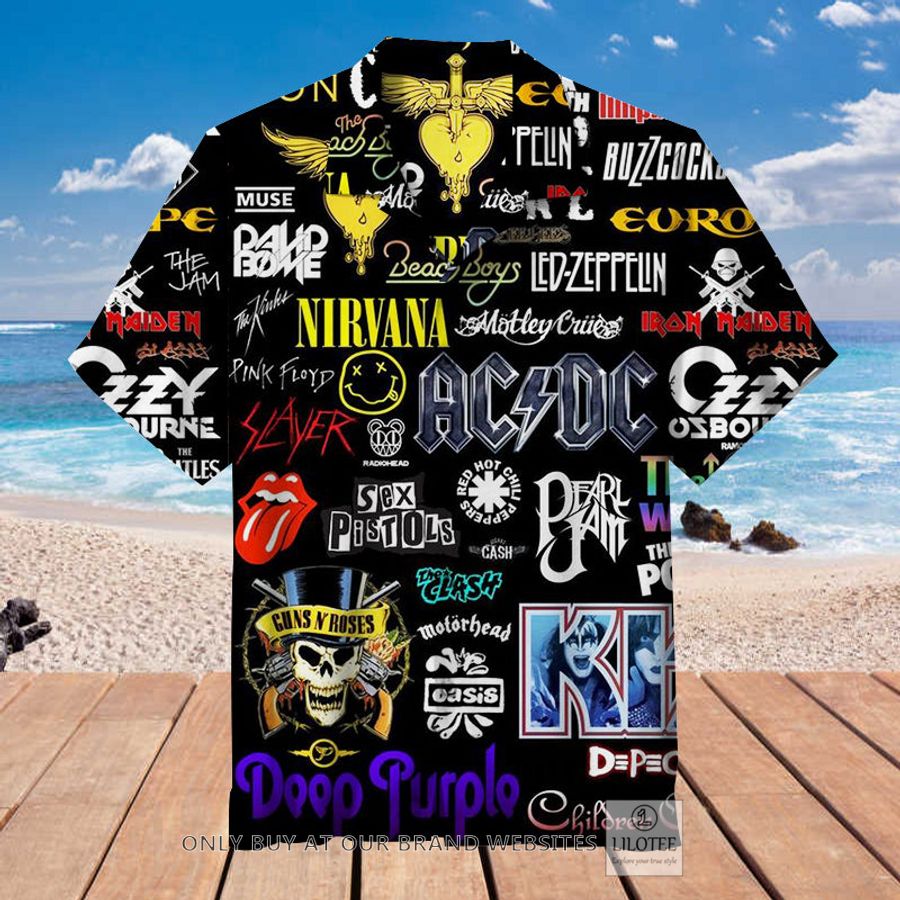 Rock Band Collage black Hawaiian Shirt - LIMITED EDITION 9