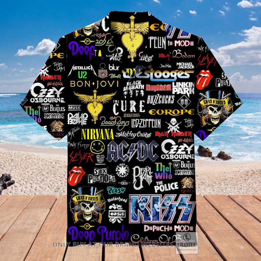 Rock Band Collage black Universal Hawaiian Shirt - LIMITED EDITION 8