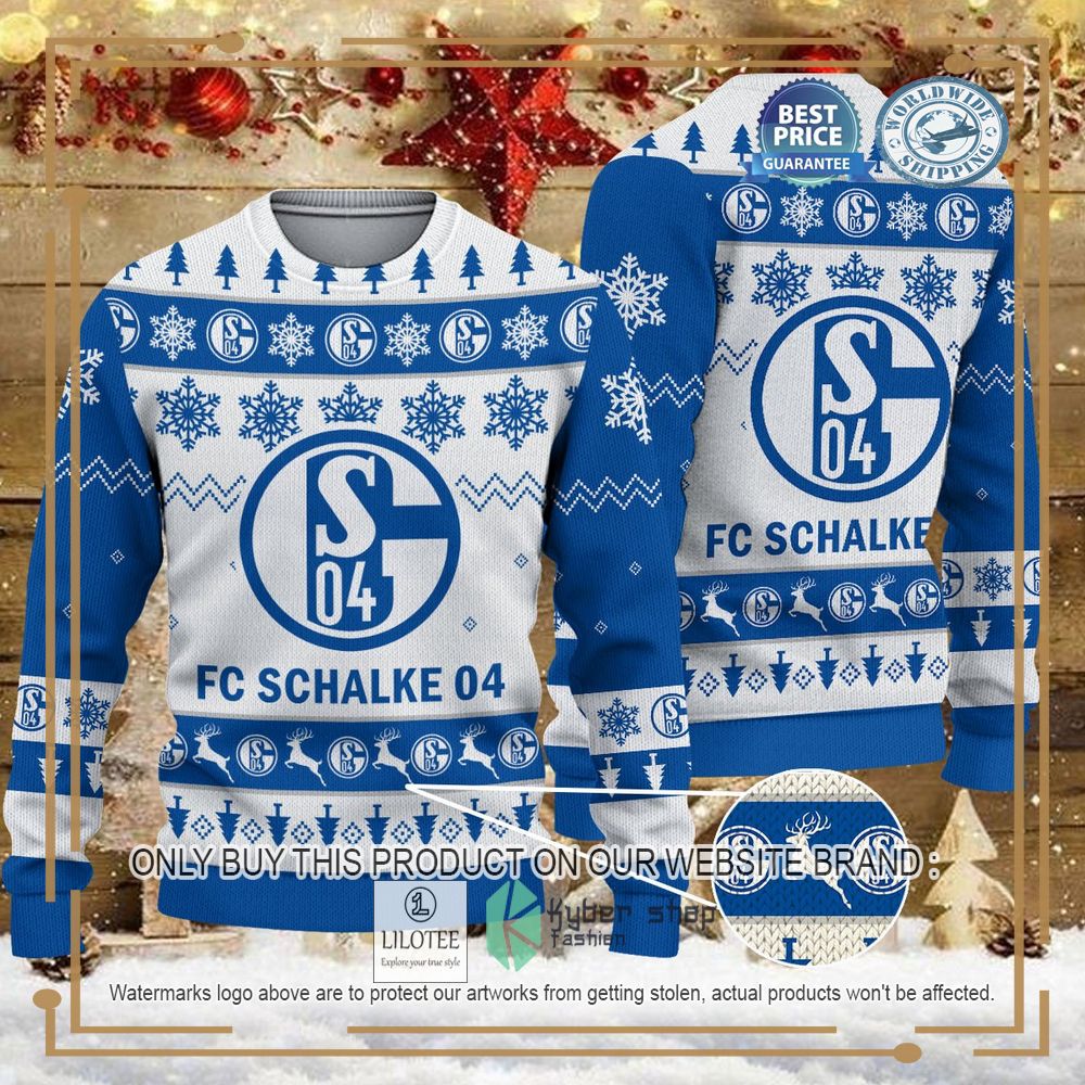 Schalke 04 white blue Ugly Christmas Sweater - LIMITED EDITION 7