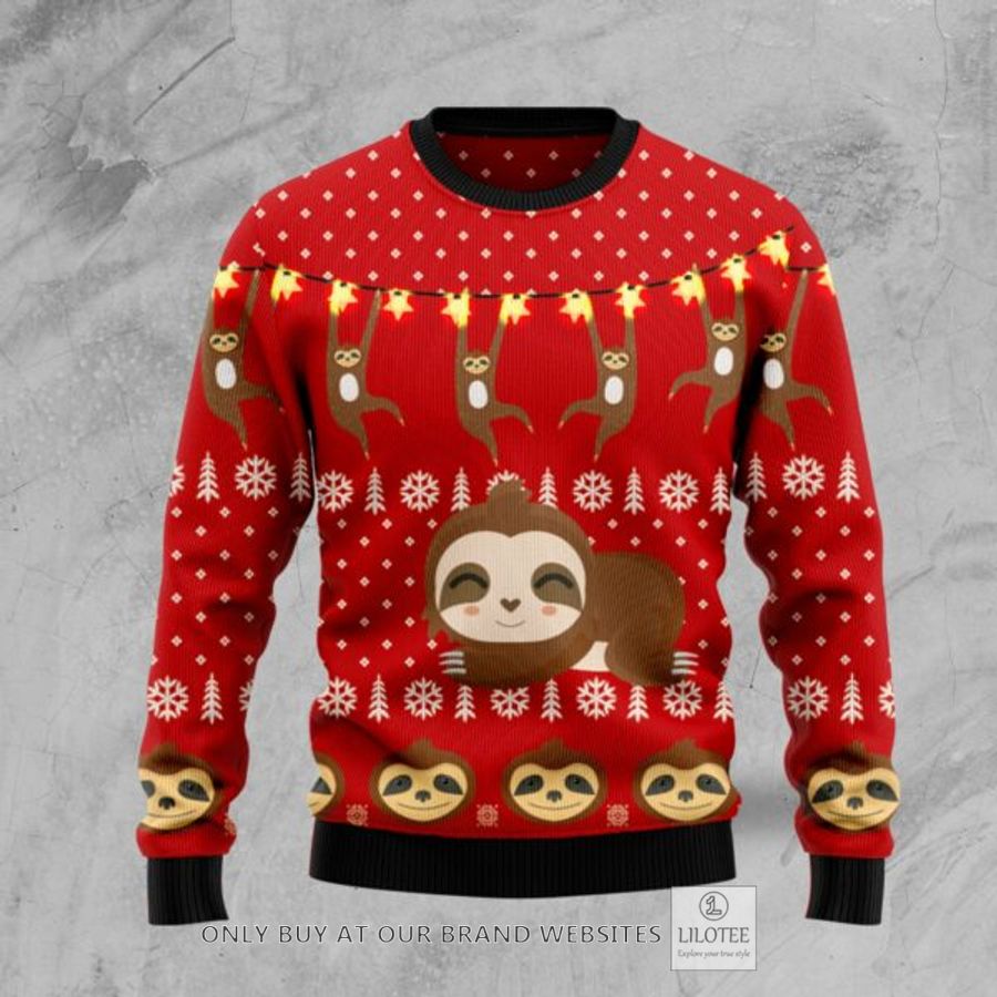 Sloth Lover Ugly Christmas Sweatshirt 7