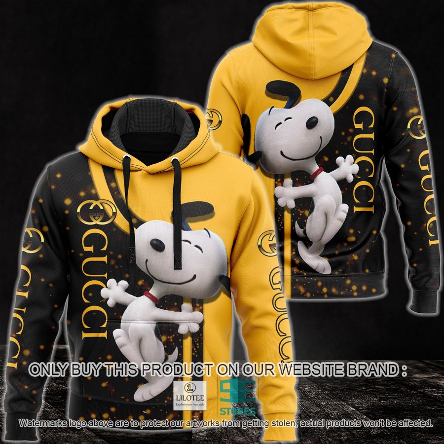 Snoopy Gucci Black 3D All Over Print Hoodie 8