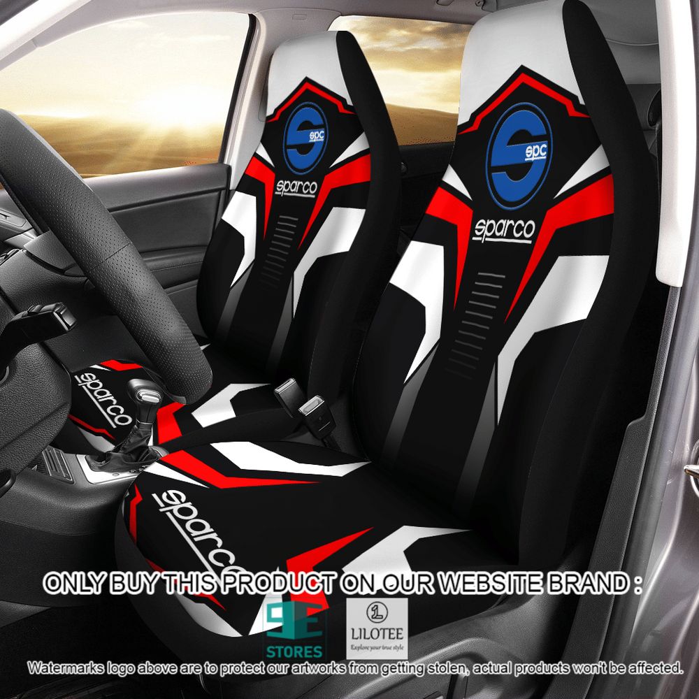 Sparco Black White Red Car Seat Cover - LIMITED EDITION 8