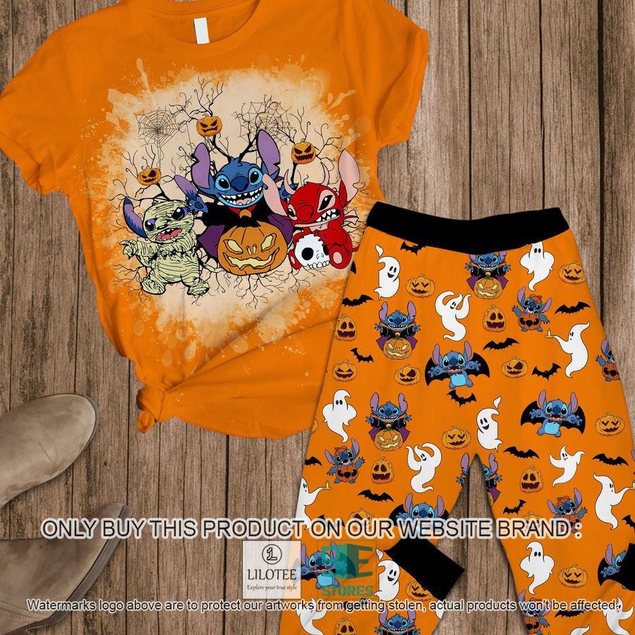 Stitch Pumpkin Halloween orange Pajamas Set - LIMITED EDITION 6